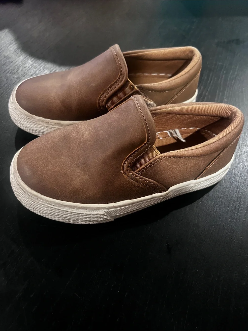 The Children's Place Brown Slip-On Sneakers with White Sole